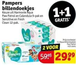 Kruidvat Pampers billendoekjes aanbieding