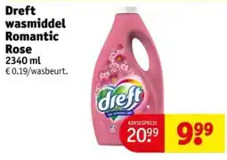 Kruidvat Dreft wasmiddel Romantic Rose aanbieding