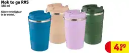 Kruidvat Mok to go RVS aanbieding