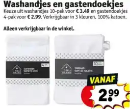 Kruidvat Washandjes en gastendoekjes aanbieding