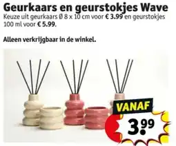 Kruidvat Geurkaars en geurstokjes Wave aanbieding