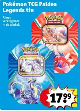 Kruidvat Pokémon TCG Paldea Legends tin aanbieding