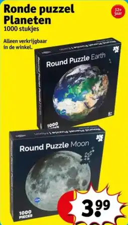 Kruidvat Ronde puzzel Planeten 1000 stukjes aanbieding