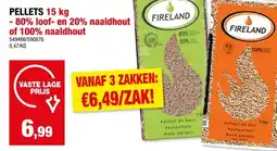 Hubo FireLand pellets loof- en naaldhout 15kg aanbieding
