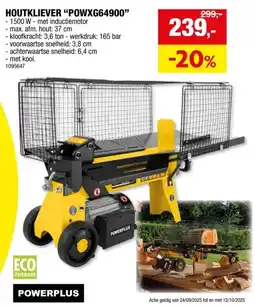 Hubo Powerplus POWXG64900 houtkliever 37cm 1500W aanbieding