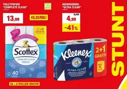 Hubo Kleenex Ultra-clean keukenrol 3 rollen aanbieding