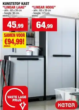 Hubo Keter Linear kast laag 68x90x39 cm aanbieding