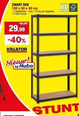 Hubo Practo Home Heavy Duty opbergrek 180x90x40 cm metaal/hout aanbieding