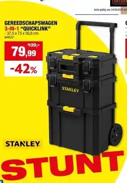 Hubo Stanley Quicklink 3-in-1 gereedschapswagen 50,6x37,5x73 cm aanbieding