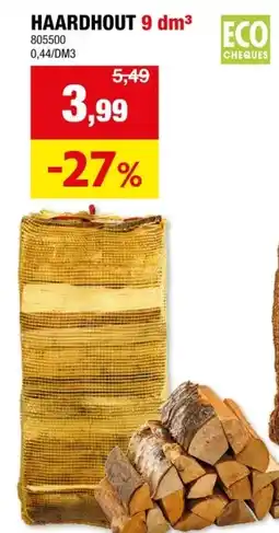 Hubo HAARDHOUT 9 dm³ aanbieding