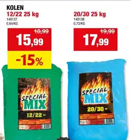 Hubo KOLEN 20/30 25 kg aanbieding