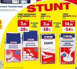 Hubo Hubo betonmortel 25kg aanbieding