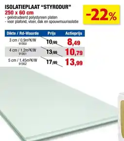 Hubo Styrodur 3035 CNE isolatieplaat XPS 250x60x4 cm R1,25 aanbieding