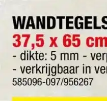 Hubo Dumawall+ wandtegel 65x37,5 cm 1,95m² cloudy white aanbieding