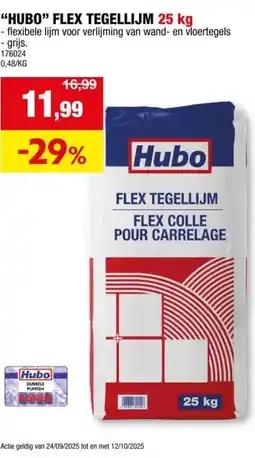 Hubo Hubo flex tegellijm 25kg aanbieding