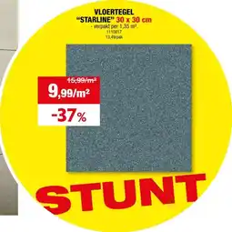 Hubo Star Line vloertegel 30x30 cm 1,35m² dark grey aanbieding
