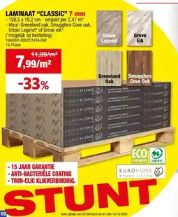 Hubo Eurohome CLASSIC laminaat 2,47m² grove eik aanbieding
