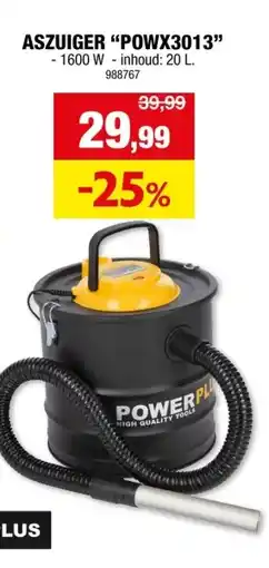 Hubo Powerplus POWX3013 aszuiger 1600W 20l aanbieding