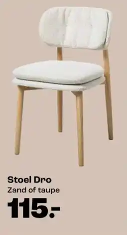 Kwantum Stoel Dro Zand of taupe aanbieding