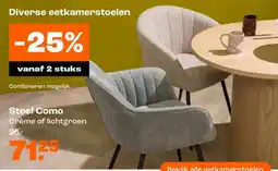 Kwantum Stoel Como Crème of lichtgroen aanbieding