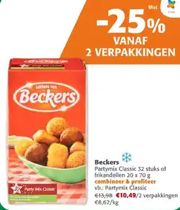 Comarkt Beckers partymix classic of frikandellen aanbieding