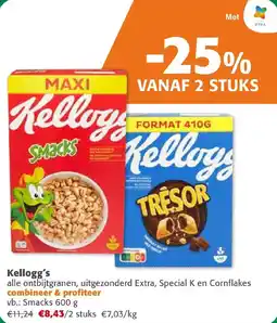 Comarkt Kellogg's alle ontbijtgranen, uitgezonderd Extra, Special K en Cornflakes aanbieding