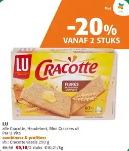 Comarkt LU alle Cracotte, Heudebert, Mini Crackers of Par O Vita aanbieding