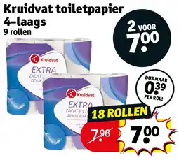 Kruidvat Kruidvat toiletpapier 4-laags aanbieding