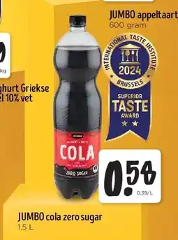 Jumbo JUMBO cola zero sugar 1,5 L aanbieding
