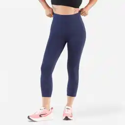 Decathlon Ademende driekwart hardlooptight voor dames Run 500 Comfort marineblauw aanbieding