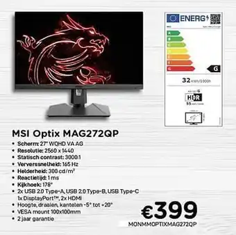 Msi optix mag272qp