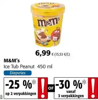 Colruyt M+m`s ice tub peanut aanbieding