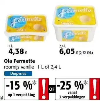 Colruyt Ola fermette roomijs vanille aanbieding