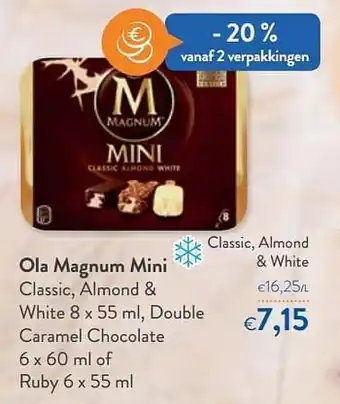 OKay Ola magnum mini classic almond + white aanbieding