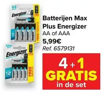 Carrefour Batterijen max plus energizer aa of aaa aanbieding