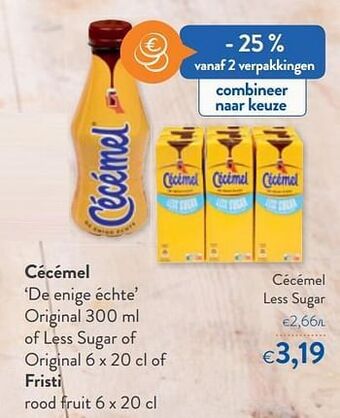 OKay Cécémel less sugar aanbieding