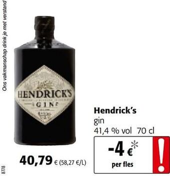 Colruyt Hendrick`s gin aanbieding