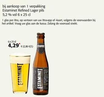 Colruyt Estaminet refined lager pils aanbieding
