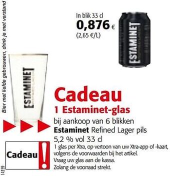 Colruyt Estaminet refined lager pils aanbieding