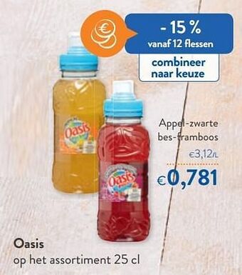 OKay Oasis appel-zwarte bes-framboos aanbieding