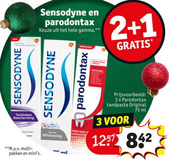 Kruidvat Sensodyne en parodontax aanbieding