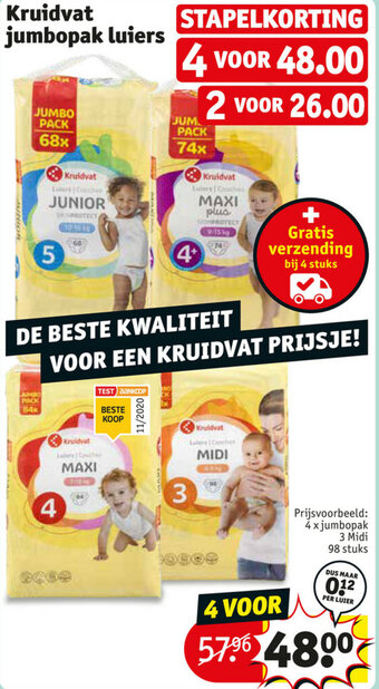 Kruidvat Kruidvat jumbopak luiers aanbieding