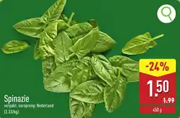 ALDI Spinazie aanbieding