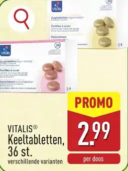 ALDI Vitalis Keeltabletten aanbieding