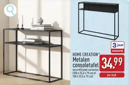 ALDI Home creation Metalen Consoletafel aanbieding