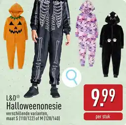 ALDI L&D Halloweenonesie aanbieding