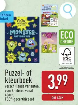ALDI Puzzel of kleurboek aanbieding