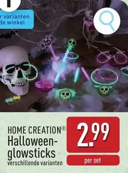 ALDI Home creation Halloweenglowsticks aanbieding