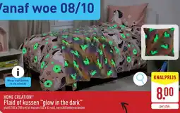 ALDI Home creation Plaid of kussen glow in the dark aanbieding