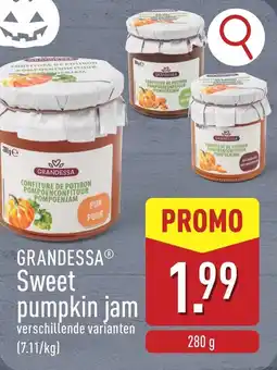ALDI Grandessa Sweet pumpkin jam aanbieding